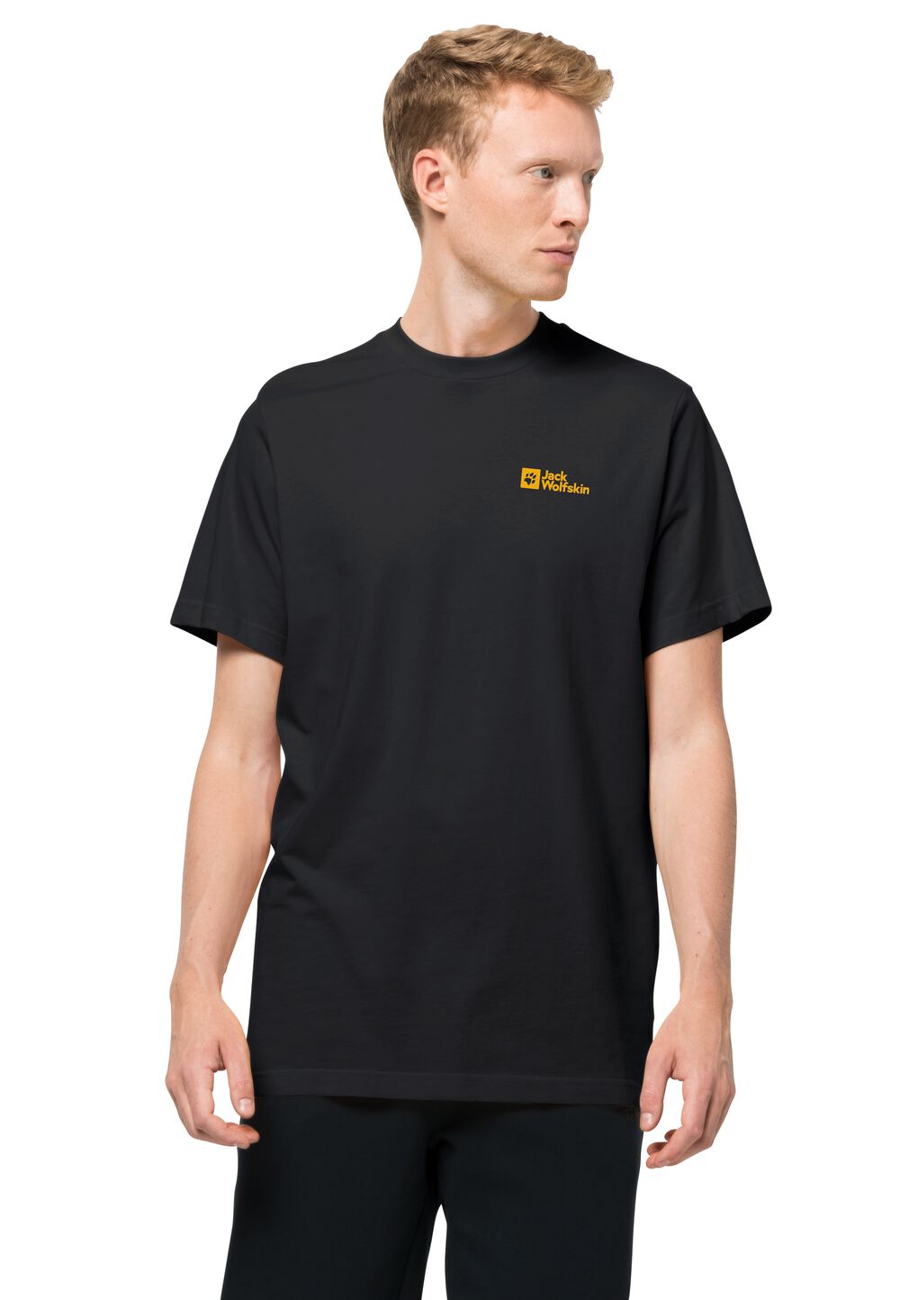 Jack Wolfskin Herren T-shirt aus Bio-Baumwolle Essential T-Shirt Men M schwarz black von Jack Wolfskin