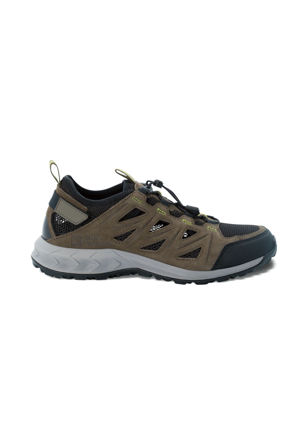 Jack Wolfskin Herren Wanderschuhe Woodland 2 Hybrid Low Men 40 khaki / lime khaki / lime von Jack Wolfskin