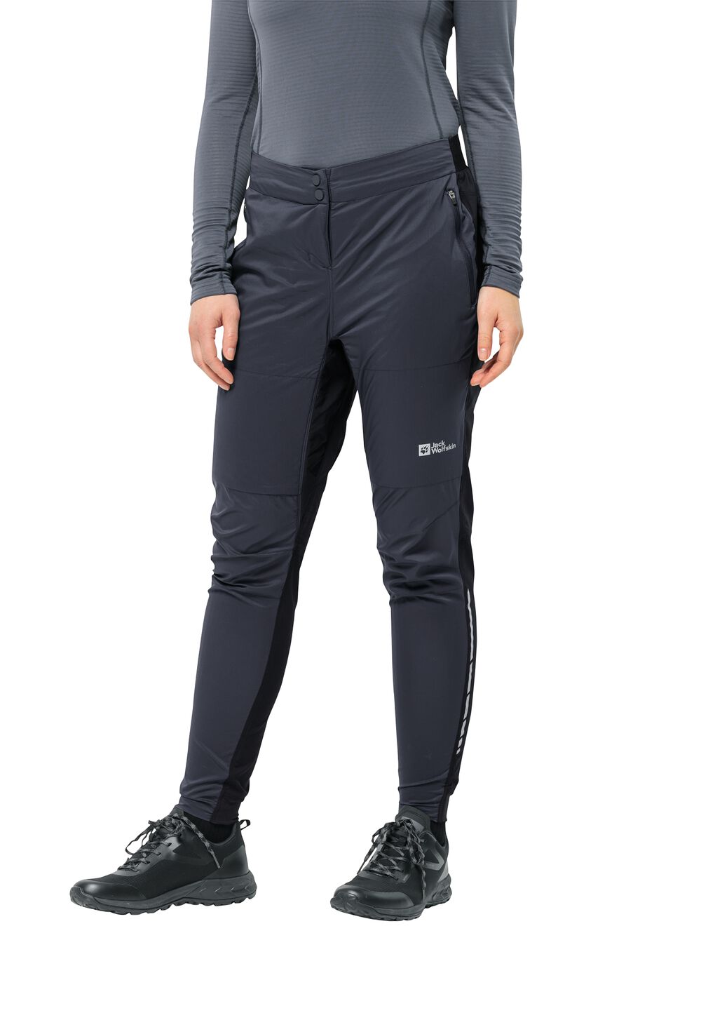 Jack Wolfskin Hochatmungsaktive Fahrradhose Damen Morobbia Alpha Pants Women M graphite graphite von Jack Wolfskin