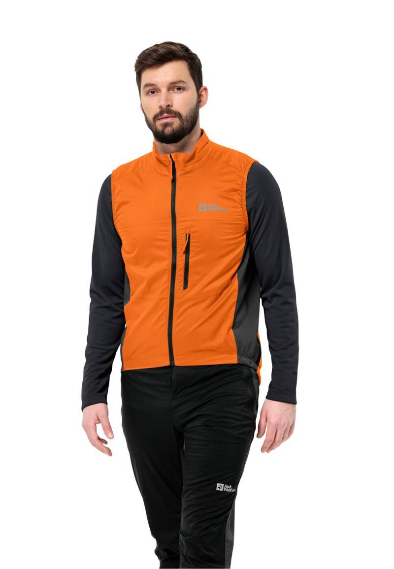 Jack Wolfskin Hochatmungsaktive Fahrradweste Herren Morobbia Alpha Vest Men L orange blood orange von Jack Wolfskin