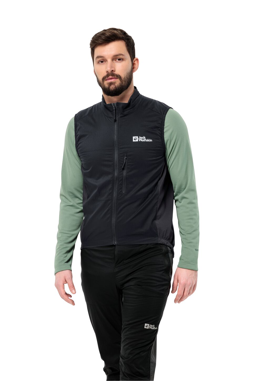 Jack Wolfskin Hochatmungsaktive Fahrradweste Herren Morobbia Alpha Vest Men L schwarz black von Jack Wolfskin