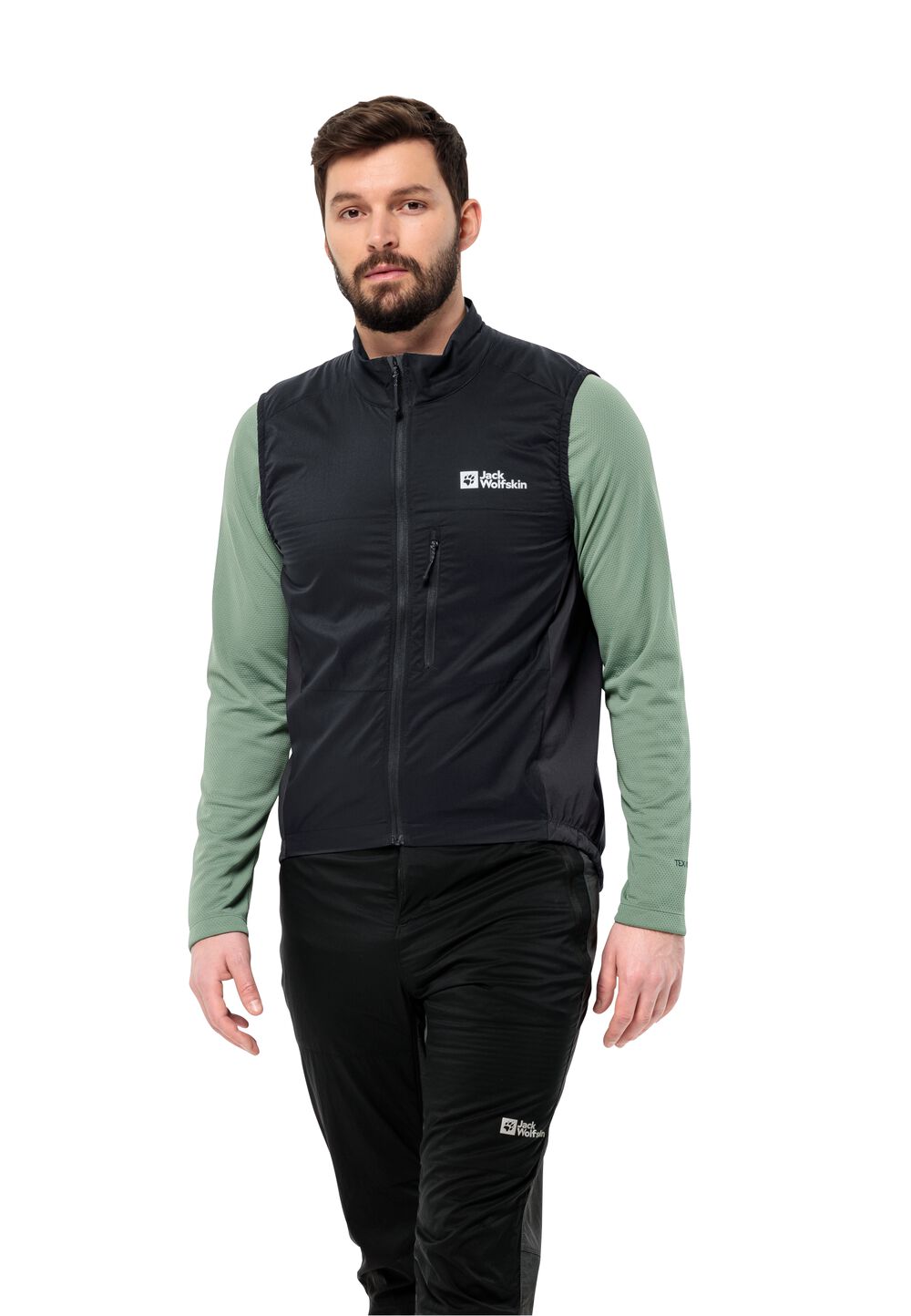 Jack Wolfskin Hochatmungsaktive Fahrradweste Herren Morobbia Alpha Vest Men XL black black von Jack Wolfskin