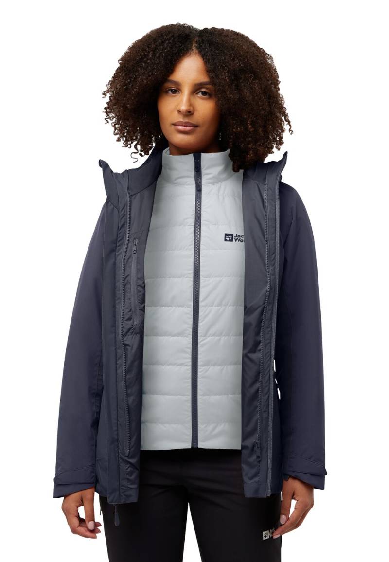 Jack Wolfskin Hunberg 3in1 Jacket Women M graphite Graphite von Jack Wolfskin
