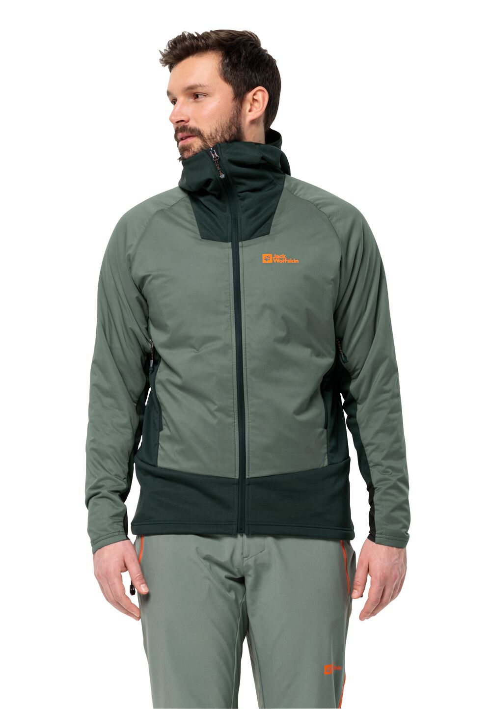 Jack Wolfskin Hybrid-Skitouren-Jacke Herren Alpspitze Ins Hybrid Men S hedge green hedge green von Jack Wolfskin