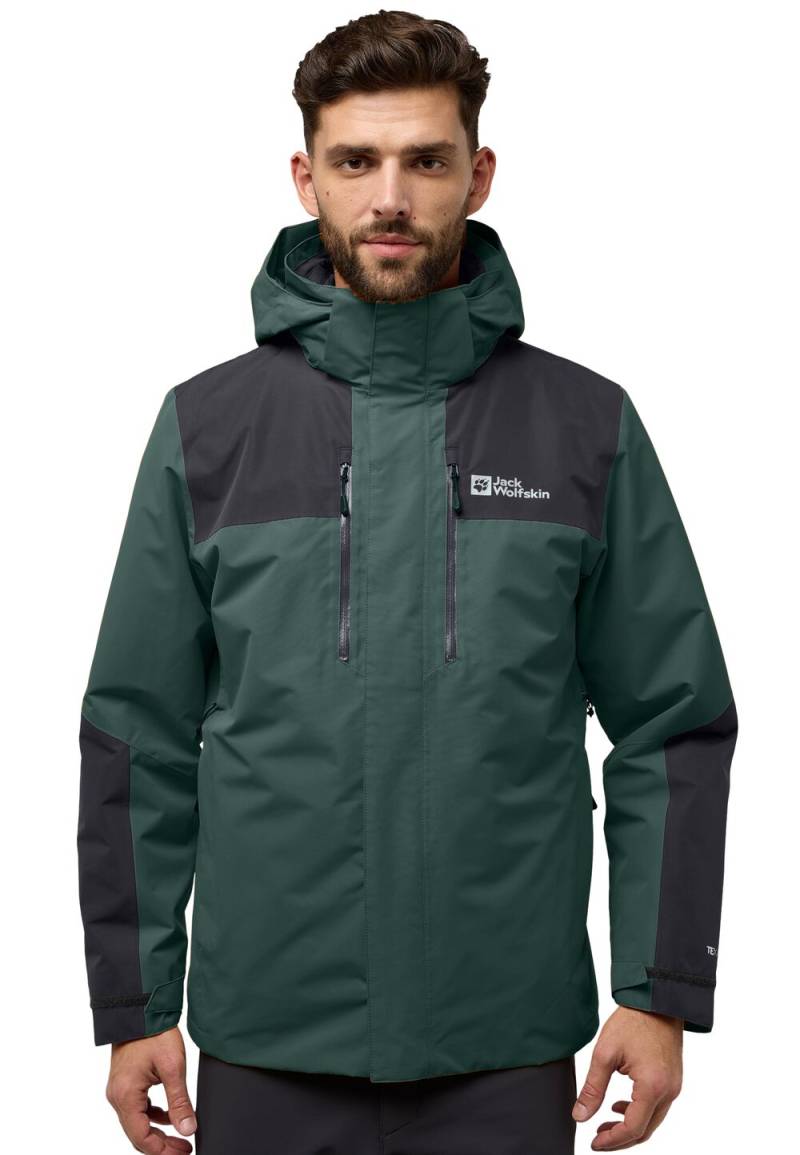 Jack Wolfskin Jasper 3in1 Jacket Men M black olive black olive von Jack Wolfskin