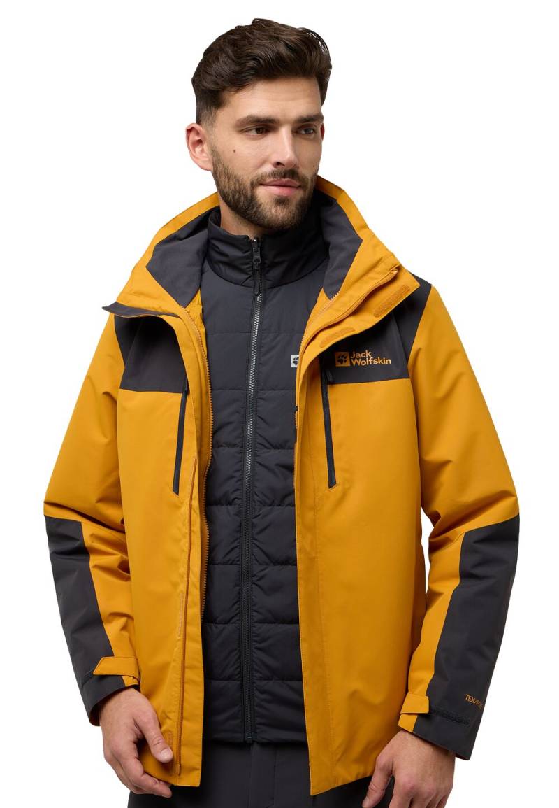 Jack Wolfskin Jasper 3in1 Jacket Men M safflower safflower von Jack Wolfskin