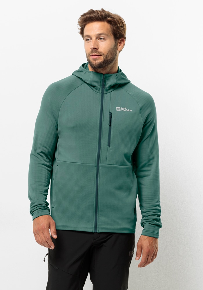 Jack Wolfskin Kapuzenfleecejacke »KOLBENBERG HOODED FZ M«, mit Kapuze von Jack Wolfskin