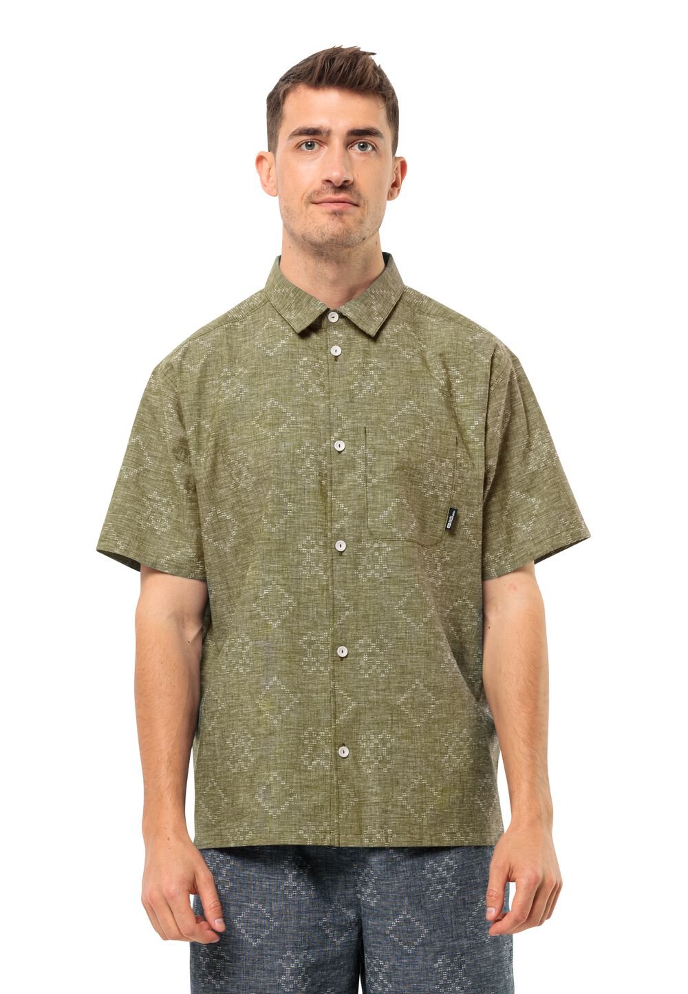 Jack Wolfskin Kurzarm Hemd Herren Karana Shirt Men L braun bay leaf von Jack Wolfskin