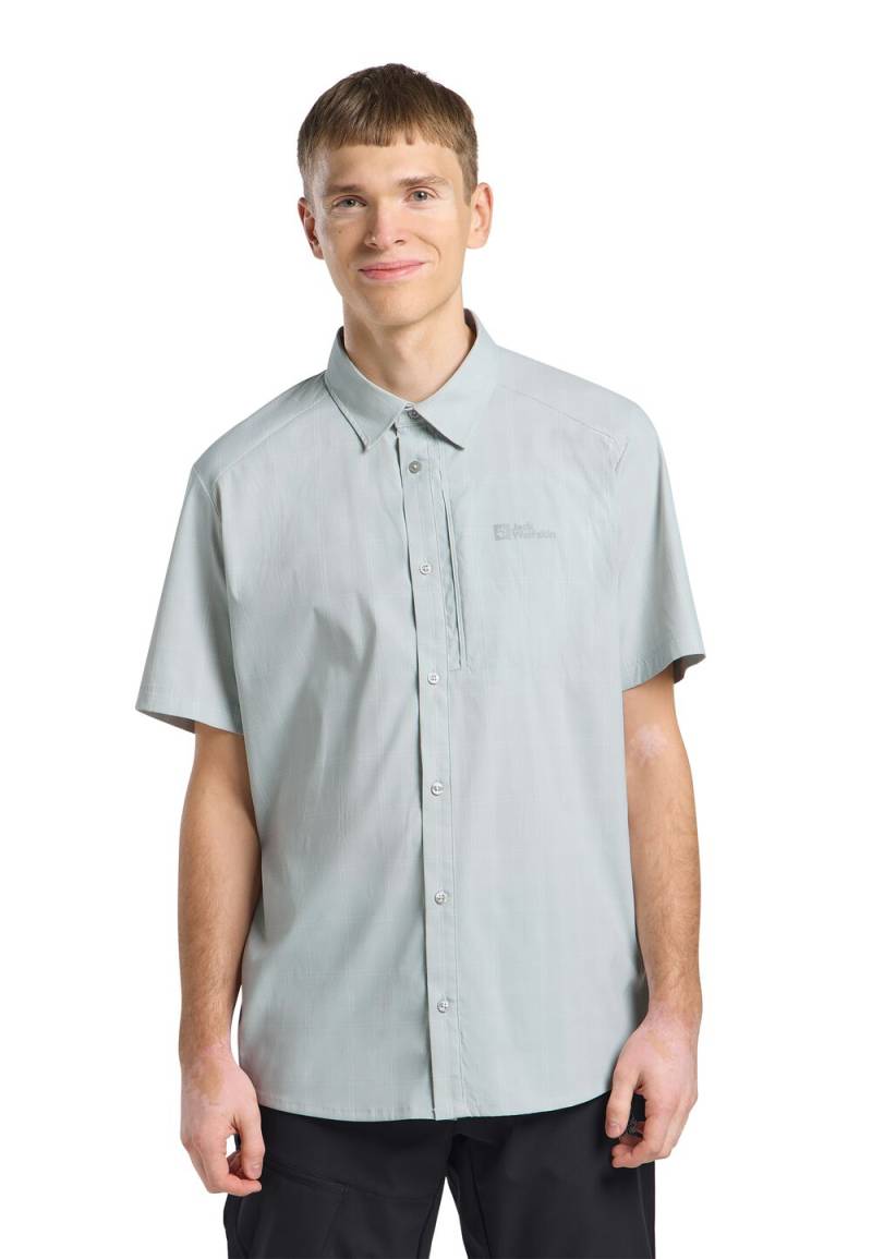 Jack Wolfskin Kurzarm Hemd Herren Norbo S|S Shirt Men L cool grey check Cool Grey Check von Jack Wolfskin