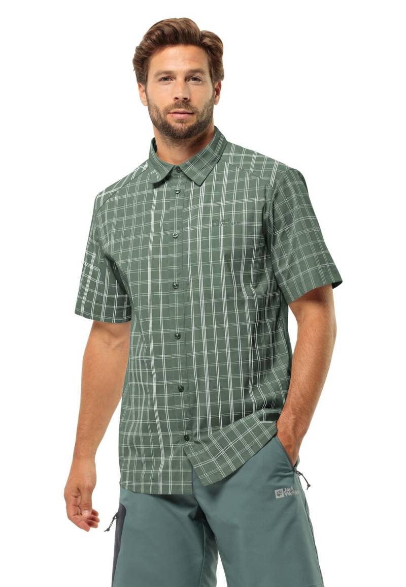 Jack Wolfskin Kurzarm Hemd Herren Norbo S/S Shirt Men M hedge green checks hedge green checks von Jack Wolfskin