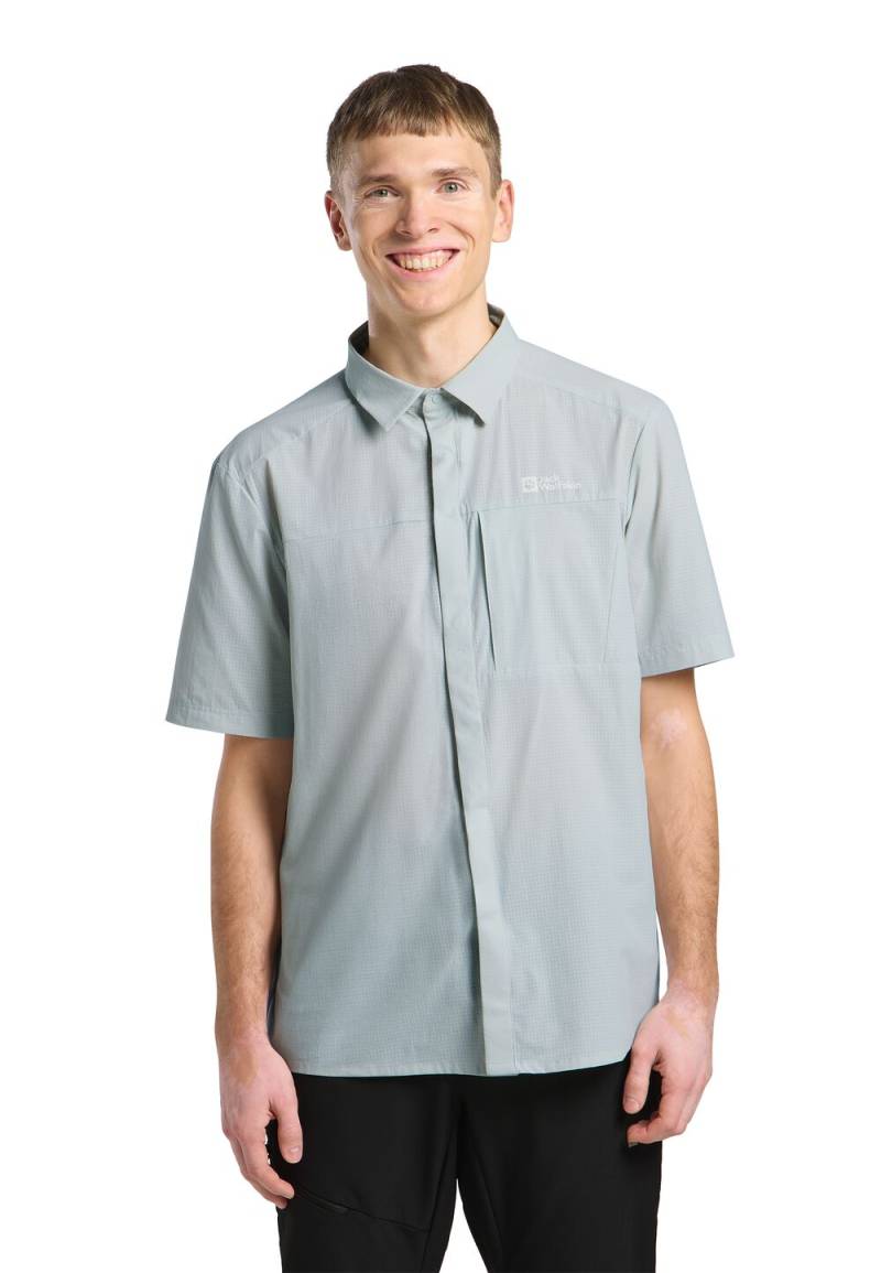 Jack Wolfskin Kurzarm Hemd Herren Vandra S|S Shirt Men XXL cool grey Cool Grey von Jack Wolfskin