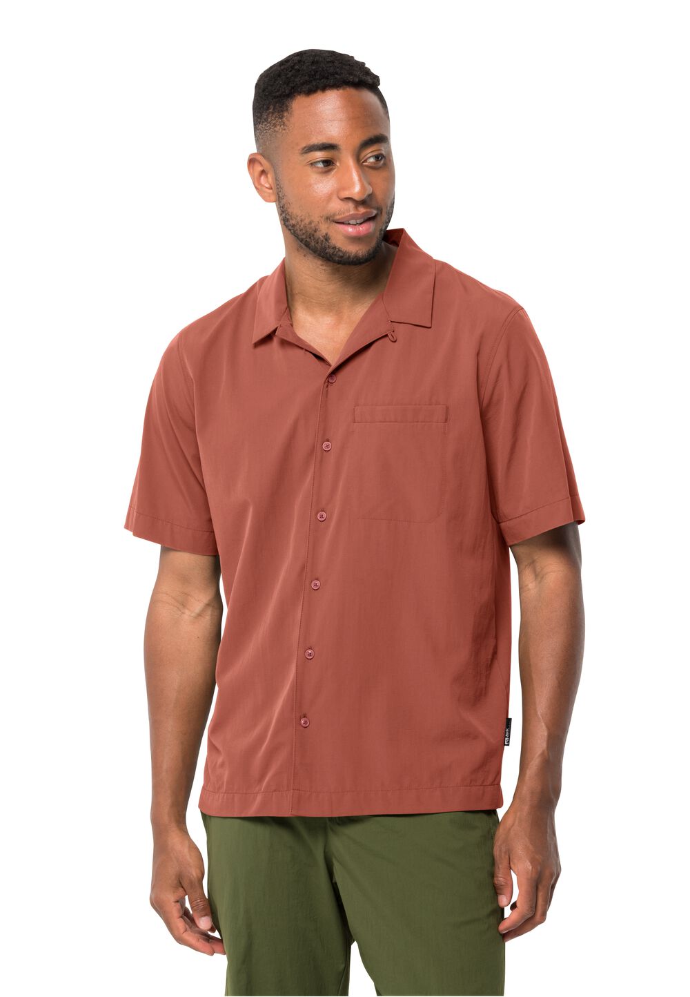 Jack Wolfskin Kurzarm Wanderhemd Herren Atacama Shirt Men S barn red barn red von Jack Wolfskin