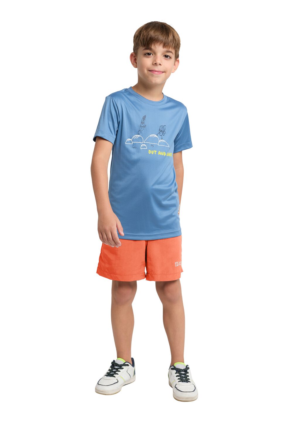 Jack Wolfskin Kurze Hose Kinder Sun Shorts Kids 116 rot digital orange von Jack Wolfskin