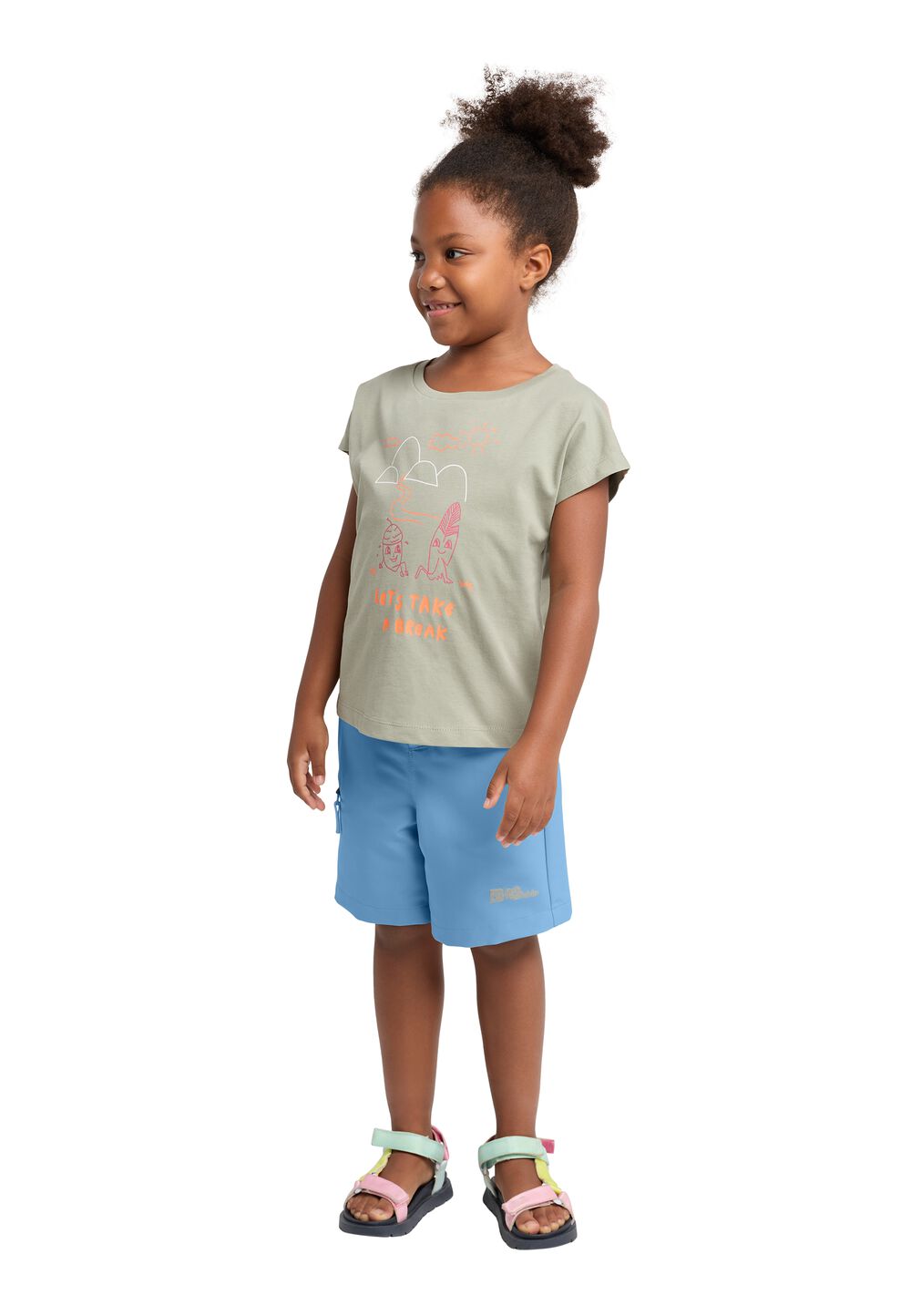 Jack Wolfskin Kurze Hose Kinder Turbulence Shorts Kids 140 elemental blue elemental blue von Jack Wolfskin