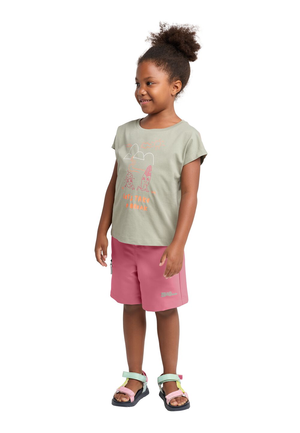 Jack Wolfskin Kurze Hose Kinder Turbulence Shorts Kids 140 soft pink soft pink von Jack Wolfskin