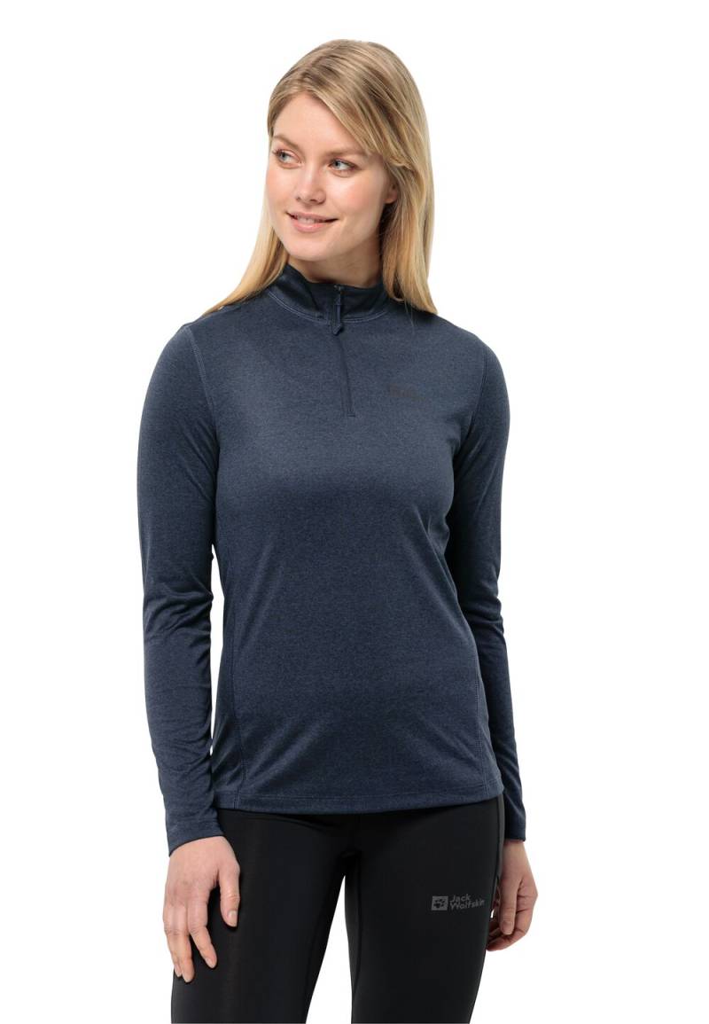 Jack Wolfskin Langarm Funktionsshirt Damen SKY Thermal HZ Women XS blau night blue von Jack Wolfskin