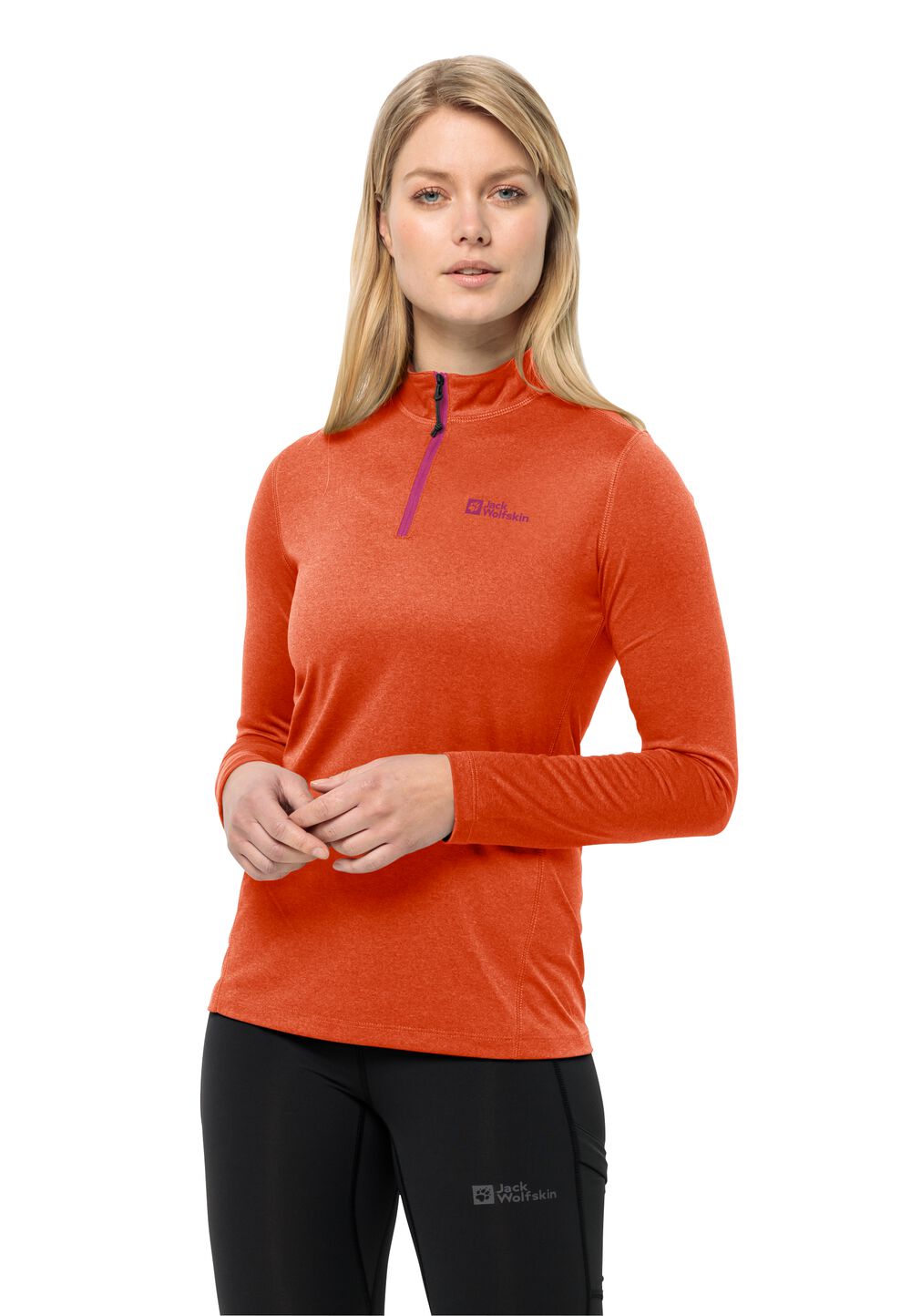 Jack Wolfskin Langarm Funktionsshirt Damen SKY Thermal HZ Women XS vibrant orange vibrant orange von Jack Wolfskin