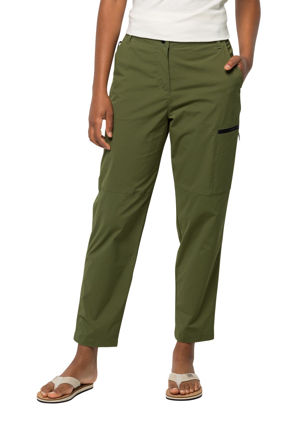 Jack Wolfskin Lange Hose Damen Wanderthirst Pants Women 36 greenwood greenwood von Jack Wolfskin