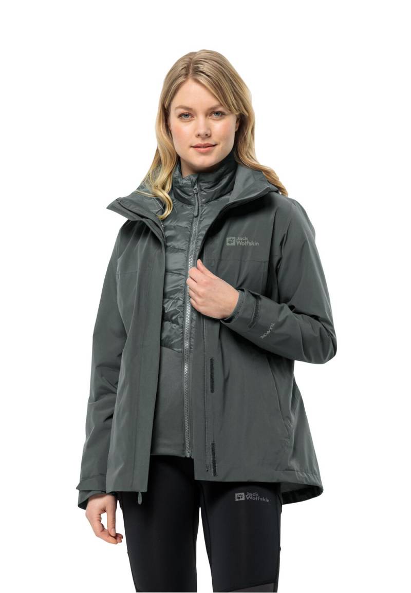Jack Wolfskin Luntal 3in1 Jacket Women L slate green slate green von Jack Wolfskin