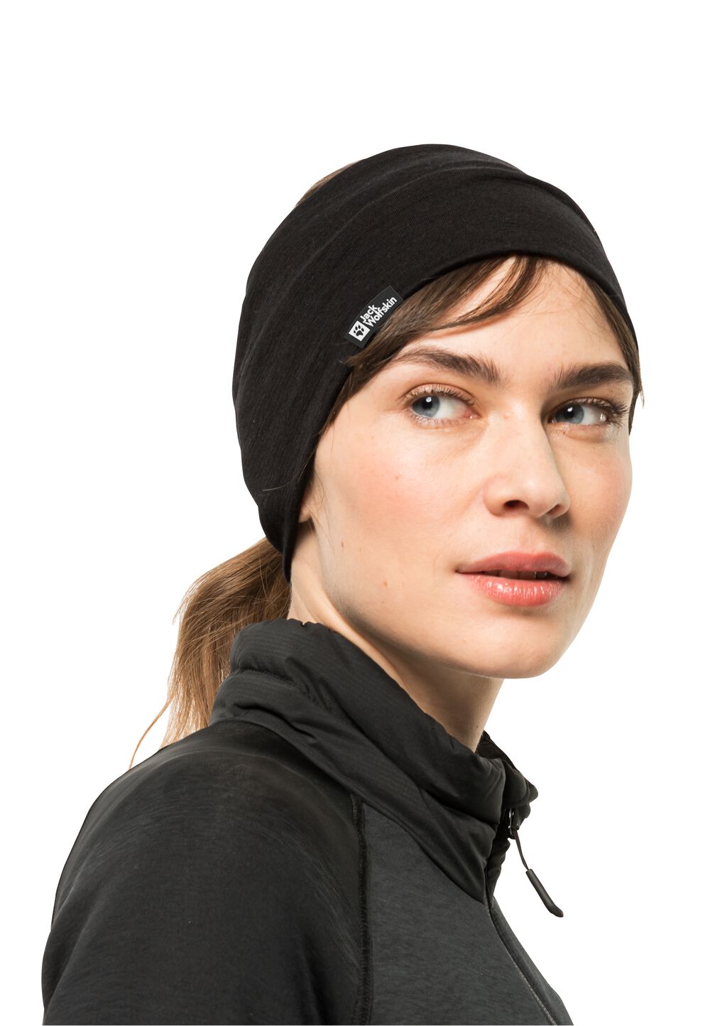 Jack Wolfskin Merino Stirnband Merino Headband one size schwarz black von Jack Wolfskin