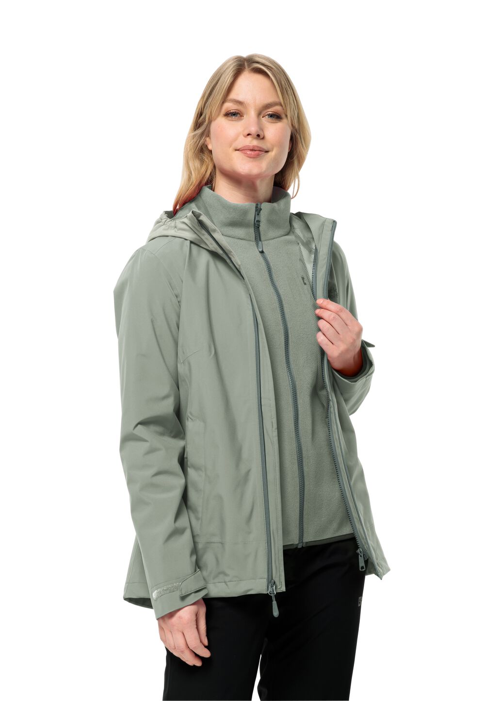 Jack Wolfskin Moonrise 3in1 Jacket Women 3XL mint leaf mint leaf Jack Wolfskin Moonrise 3in1 Jacket Women 3XL mint leaf mint leaf von Jack Wolfskin