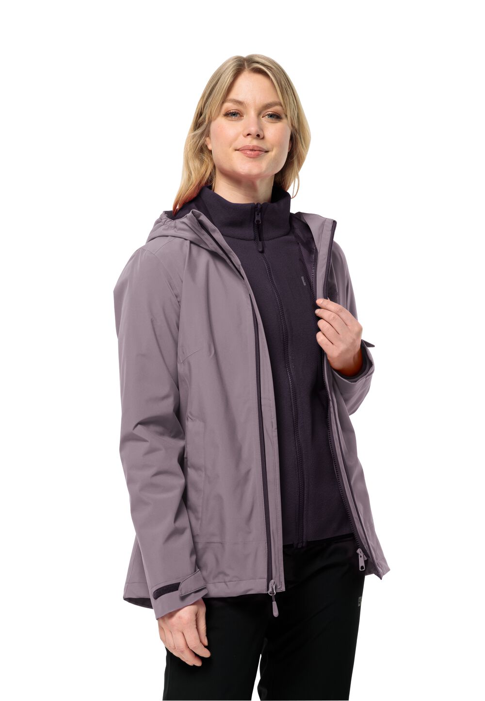 Jack Wolfskin Moonrise 3in1 Jacket Women XS wild blossom wild blossom von Jack Wolfskin