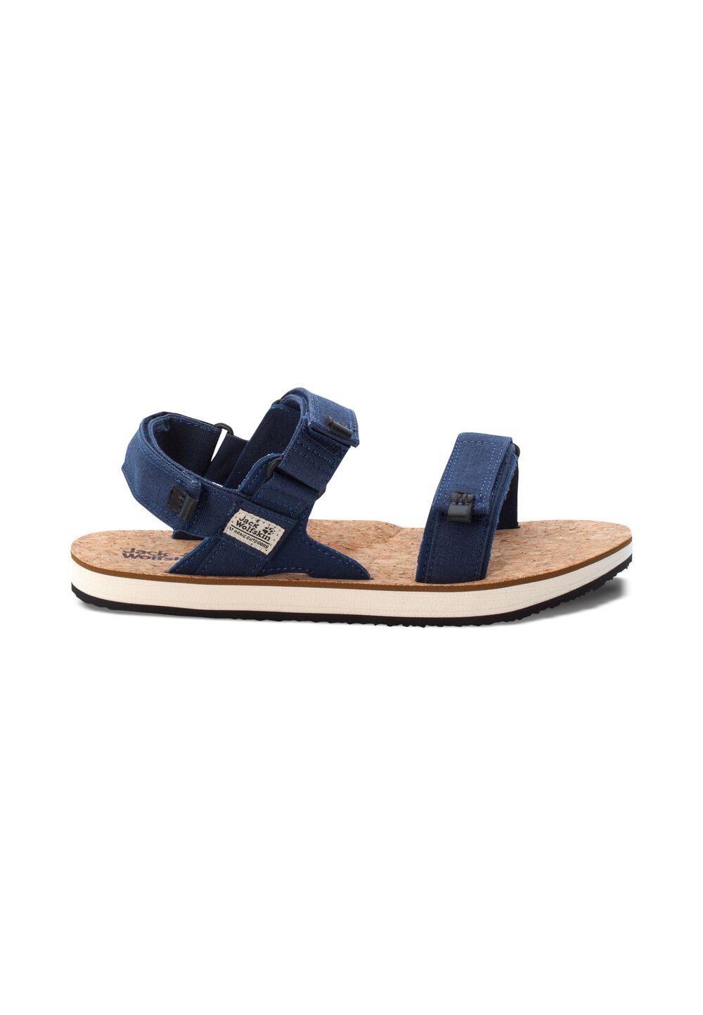 Jack Wolfskin Nachhaltige Trekkingsandale Herren Ecostride 2 Sandal Men 40.5 blau blue / cork von Jack Wolfskin