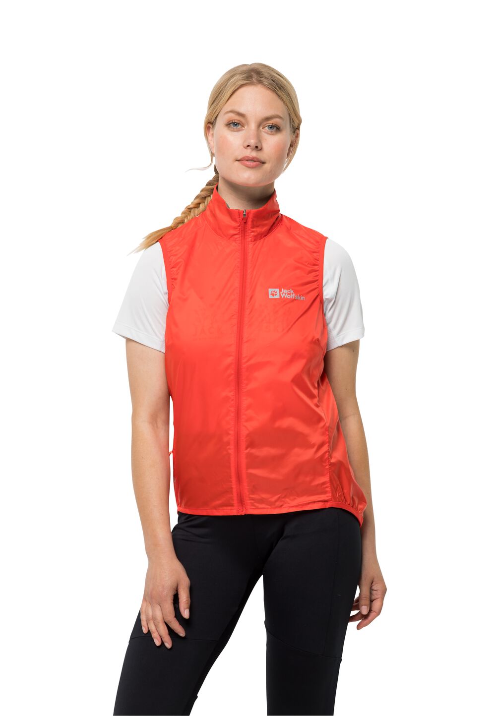 Jack Wolfskin Outdoor-Weste Damen Morobbia Wind Vest Women L tango orange tango orange von Jack Wolfskin