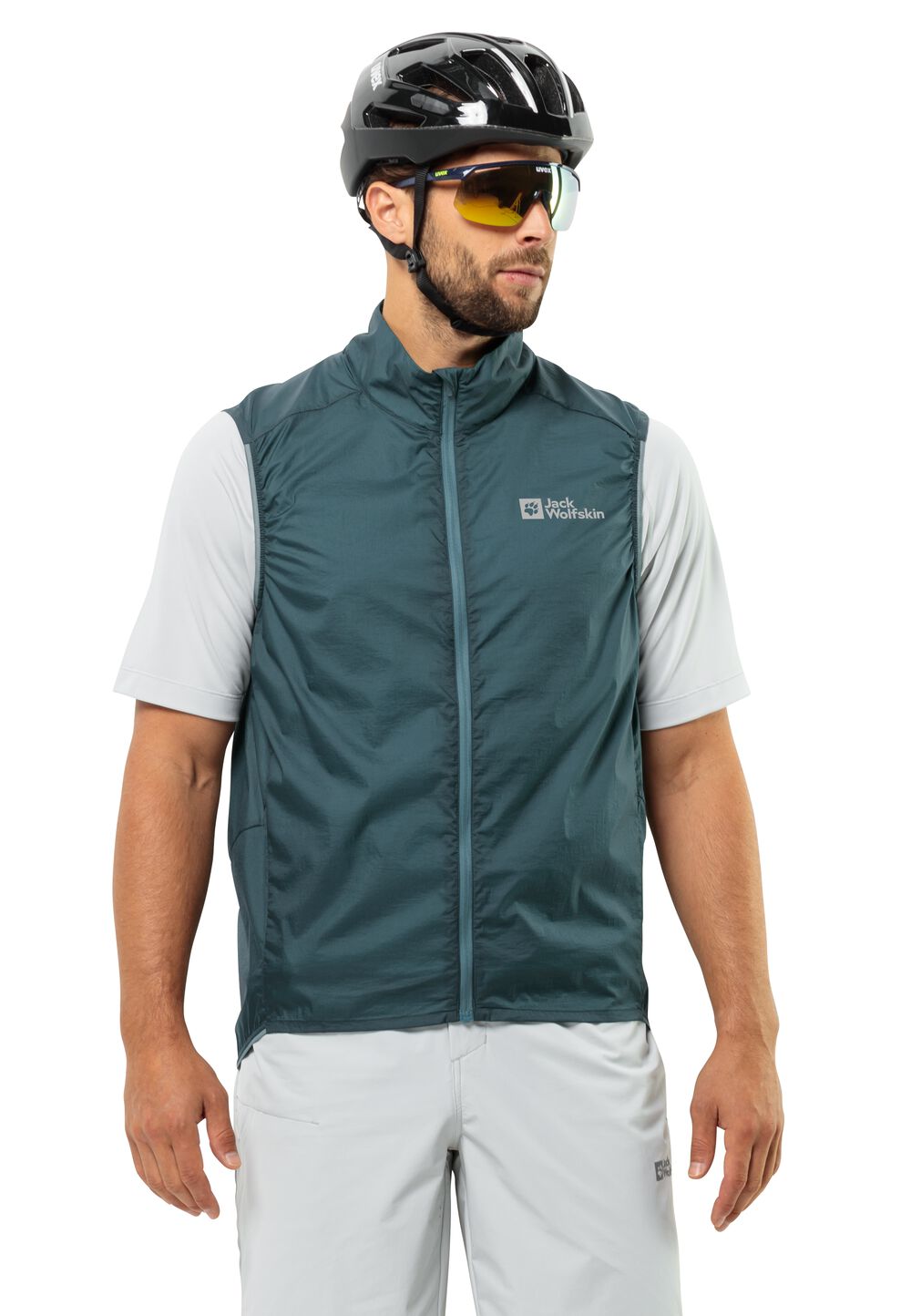 Jack Wolfskin Outdoor-Weste Herren Gravex Wind Vest Men XL emerald emerald von Jack Wolfskin