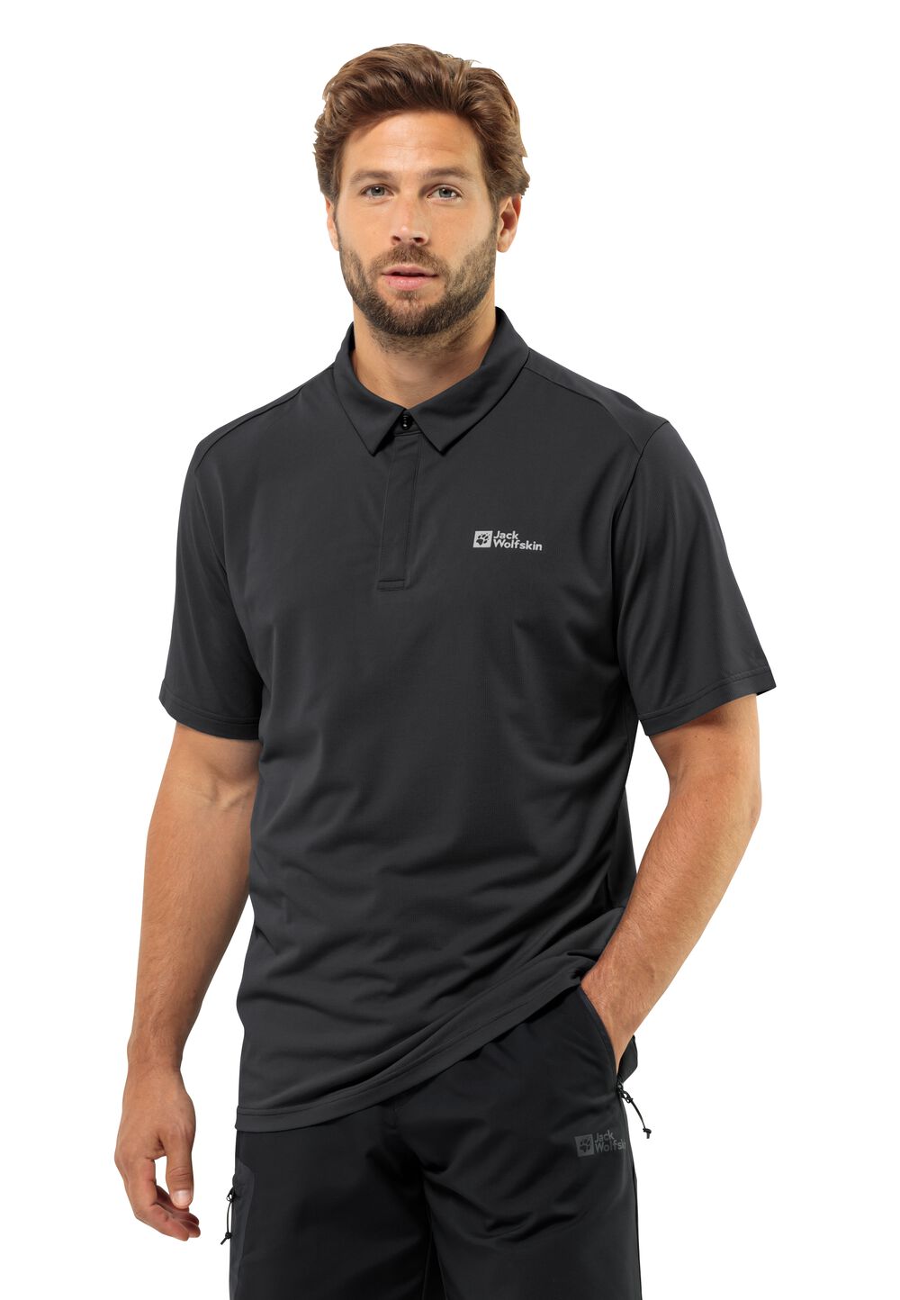 Jack Wolfskin Poloshirt Herren Delgami Polo Men S schwarz black von Jack Wolfskin