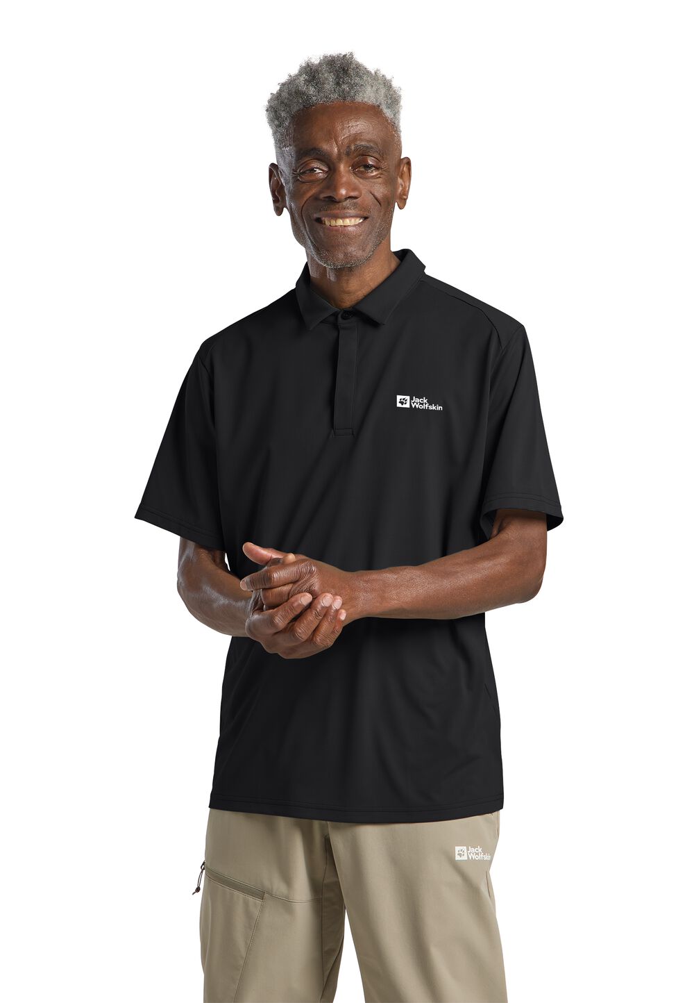 Jack Wolfskin Poloshirt Herren Delgami Polo Men XXL black black von Jack Wolfskin