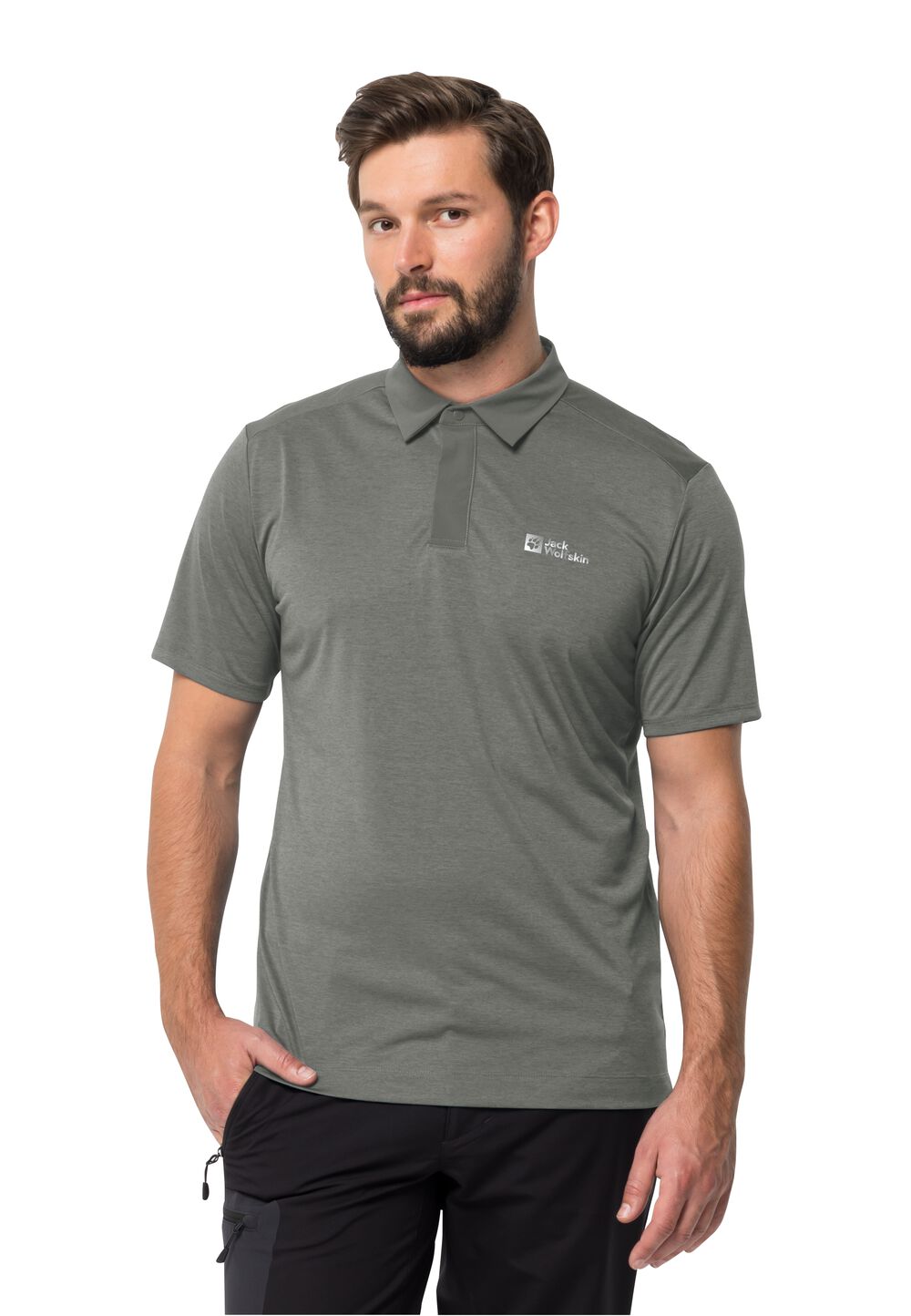 Jack Wolfskin Poloshirt Herren Packs & GO Polo Men M gecko green gecko green von Jack Wolfskin