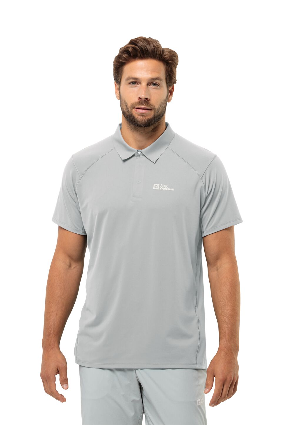 Jack Wolfskin Poloshirt Herren Prelight Chill Polo Men L grau cool grey von Jack Wolfskin