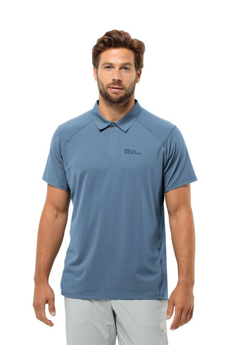 Jack Wolfskin Poloshirt Herren Prelight Chill Polo Men M elemental blue Elemental Blue von Jack Wolfskin