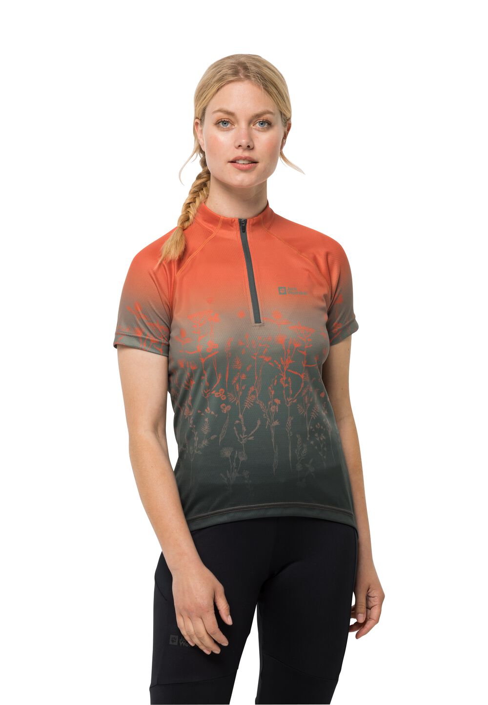 Jack Wolfskin Radtrikot Damen Morobbia HZ Print T-Shirt Women L guave 51 guave 51 von Jack Wolfskin