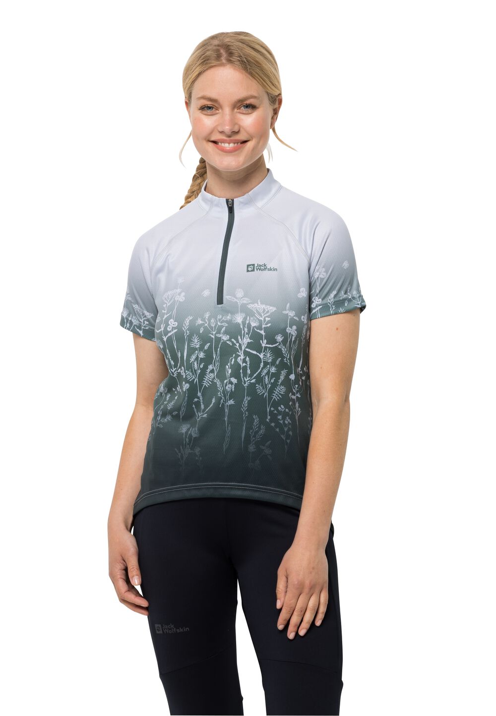 Jack Wolfskin Radtrikot Damen Morobbia HZ Print T-Shirt Women L white cloud all over white cloud all over von Jack Wolfskin