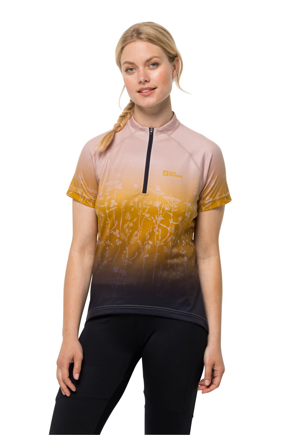 Jack Wolfskin Radtrikot Damen Morobbia HZ Print T-Shirt Women M rose smoke 51 rose smoke 51 von Jack Wolfskin