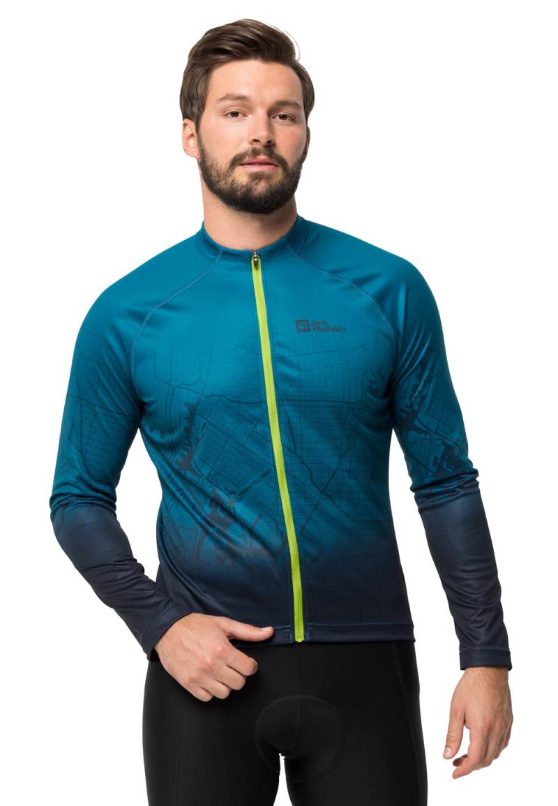 Jack Wolfskin Morobbia FZ L/S Print Men M blue daze 51 blue daze 51 von Jack Wolfskin