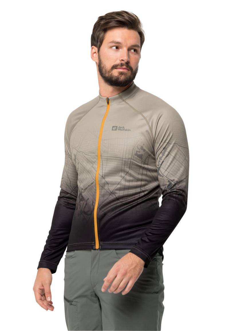 Jack Wolfskin Morobbia FZ L/S Print Men XXL misty green 51 misty green 51 von Jack Wolfskin