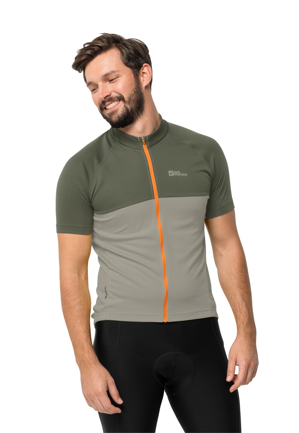 Jack Wolfskin Radtrikot Herren Morobbia FZ T-Shirt Men L misty green misty green von Jack Wolfskin