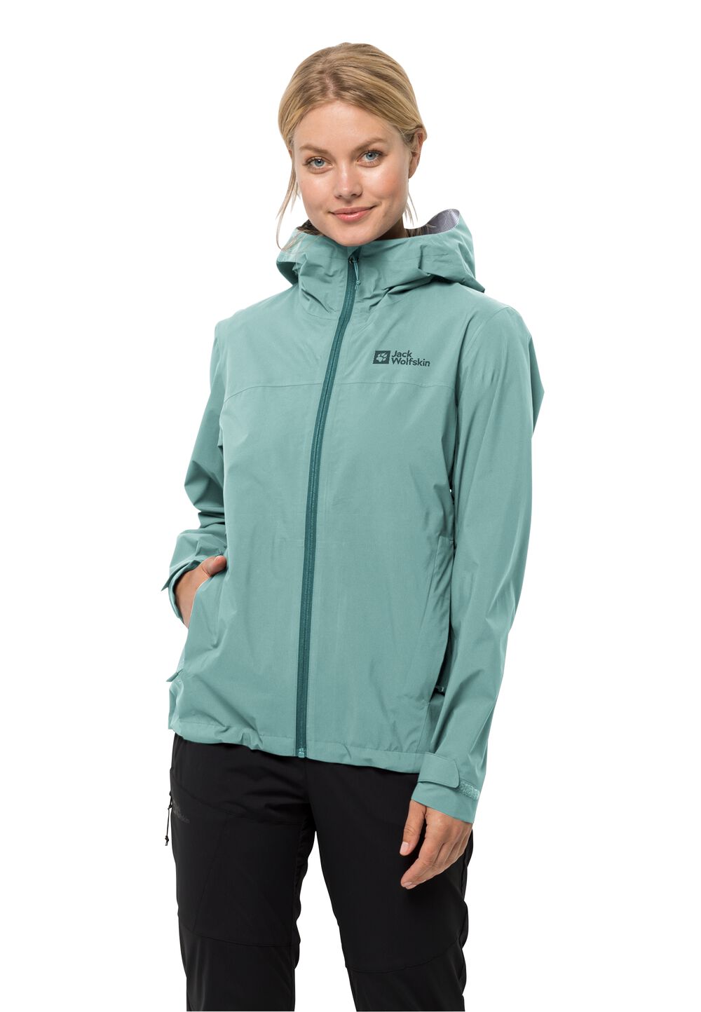 Jack Wolfskin Regenjacke Damen Elsberg 2.5L Jacket Women M sea foam sea foam von Jack Wolfskin