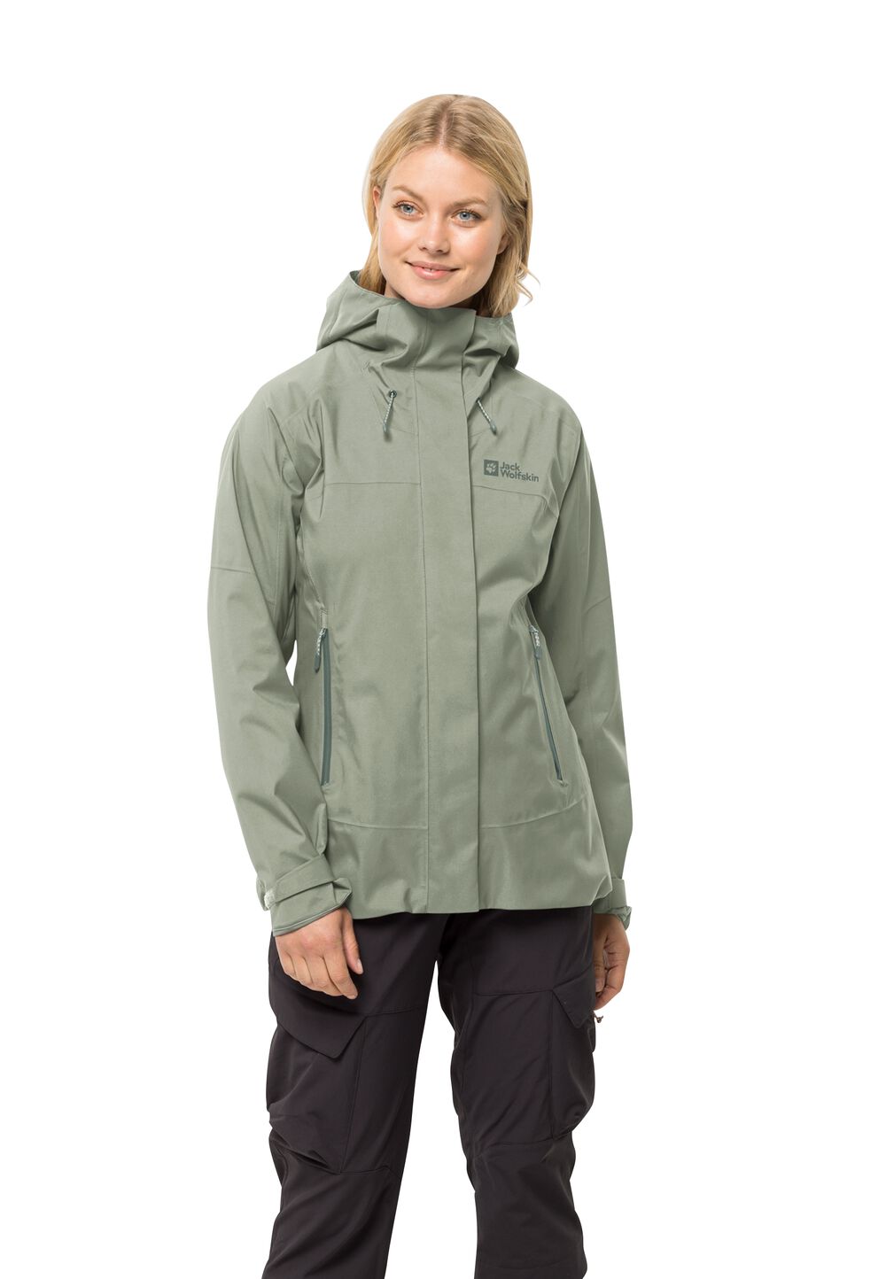 Jack Wolfskin Regenjacke Damen Kammweg 2L Jacket Women S mint leaf mint leaf von Jack Wolfskin