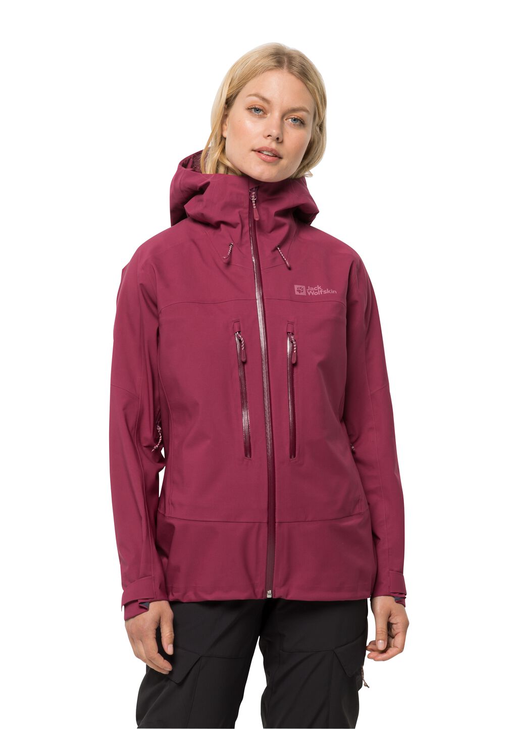 Jack Wolfskin Regenjacke Damen Kammweg 3L Jacket Women XXL sangria red sangria red von Jack Wolfskin