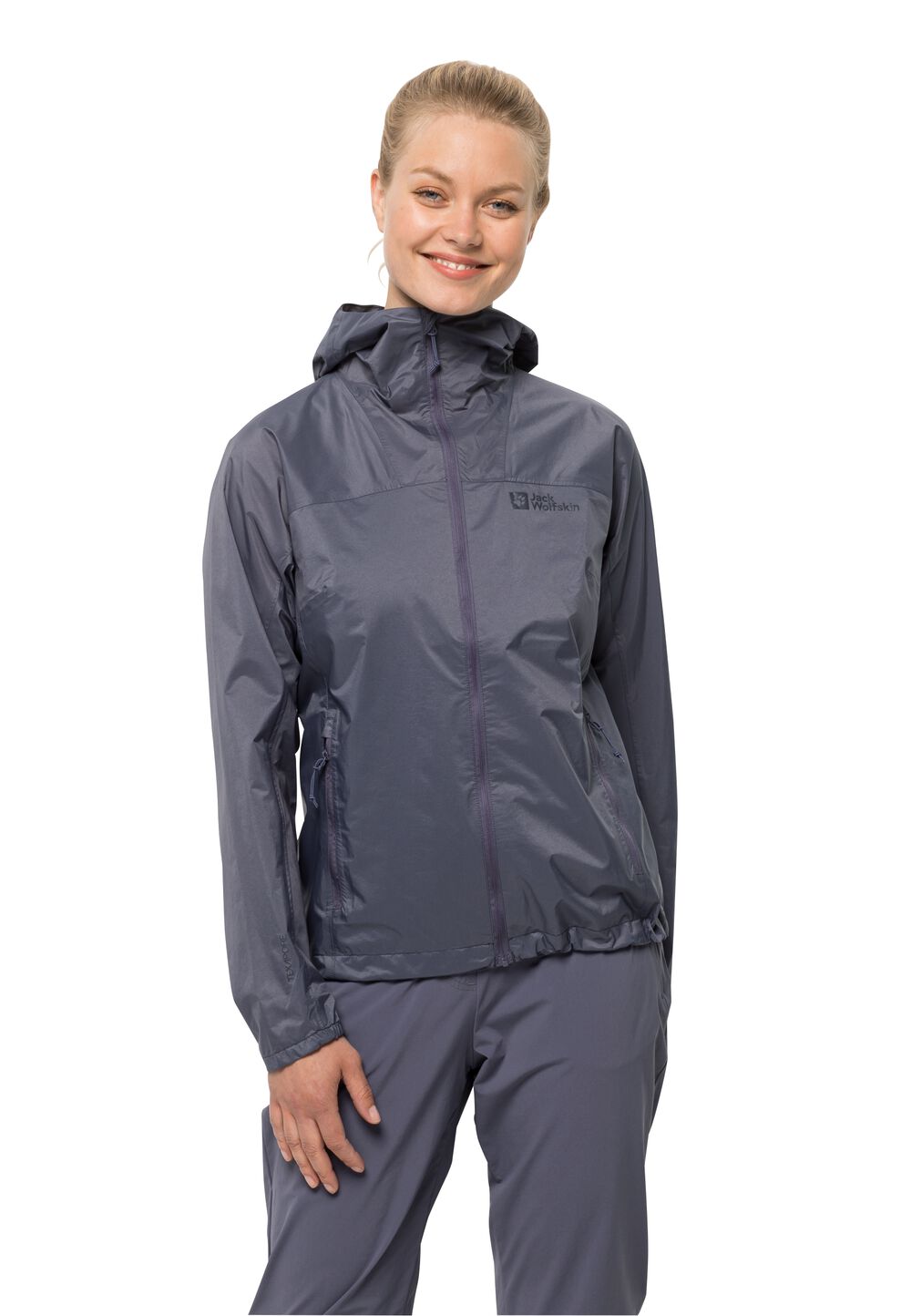 Jack Wolfskin Regenjacke Damen Prelight 2.5L Jacket Women L dolphin dolphin von Jack Wolfskin