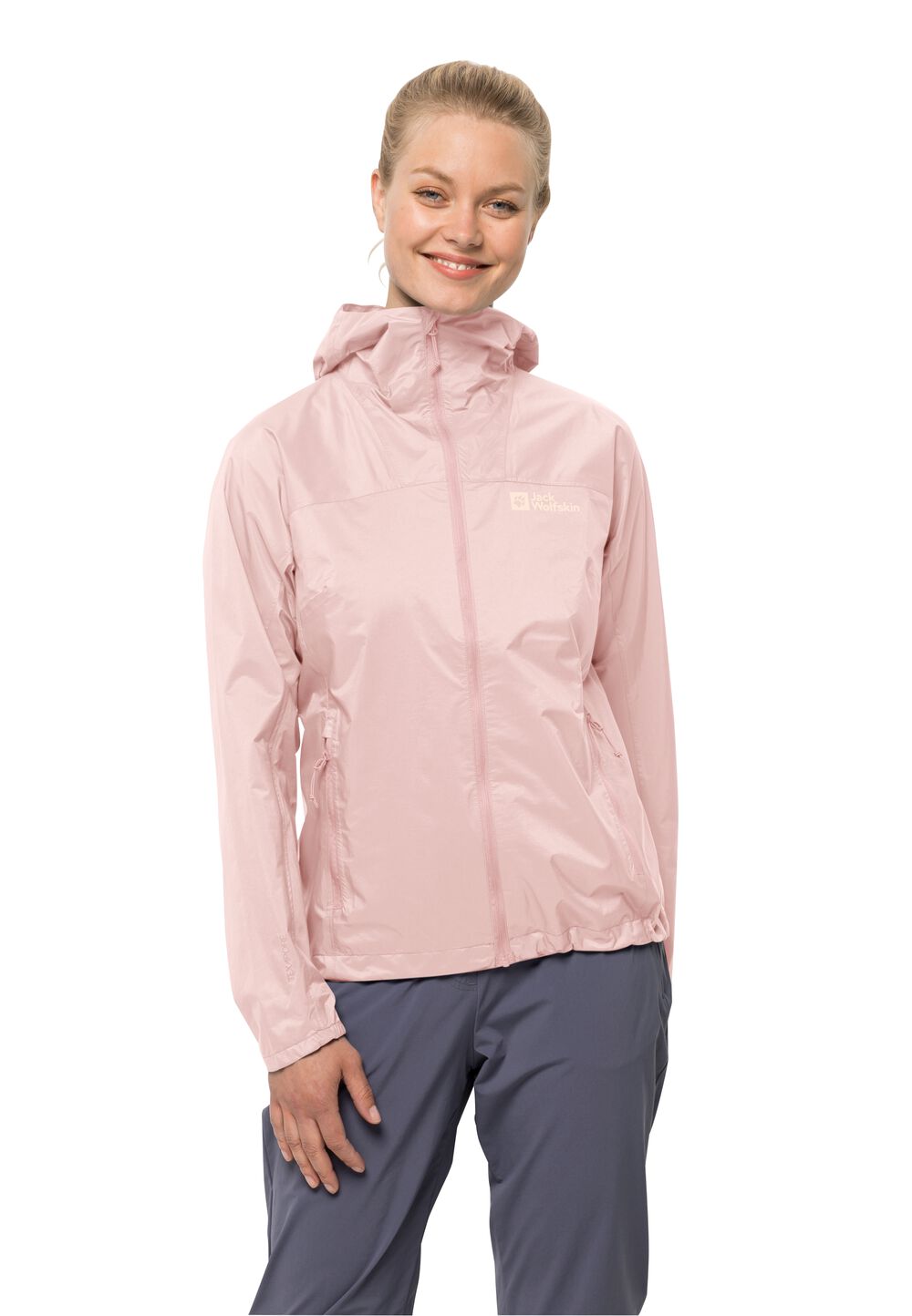 Jack Wolfskin Regenjacke Damen Prelight 2.5L Jacket Women L rose smoke rose smoke von Jack Wolfskin