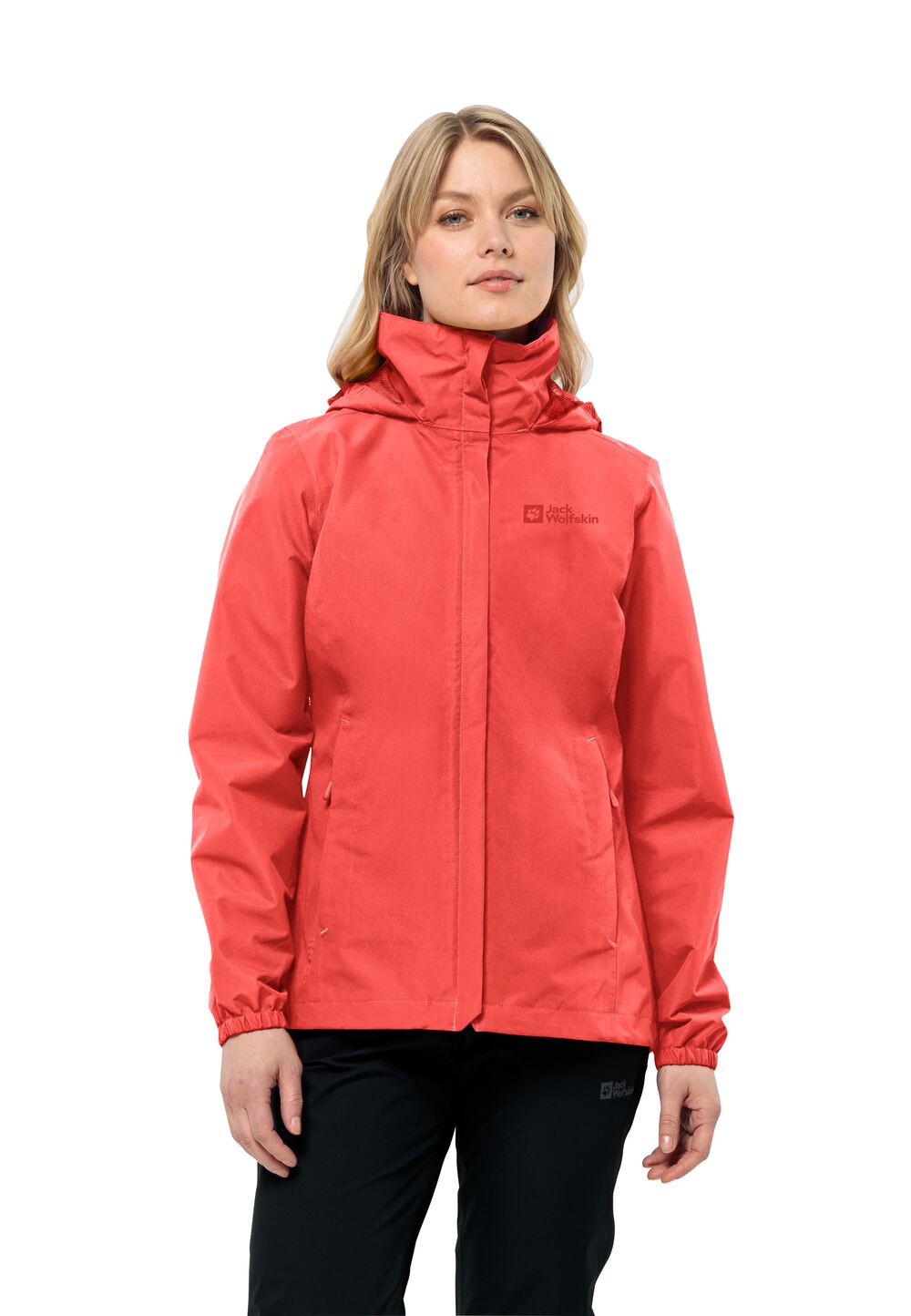 Jack Wolfskin Regenjacke Damen Stormy Point 2L Jacket Women L rot vibrant red von Jack Wolfskin