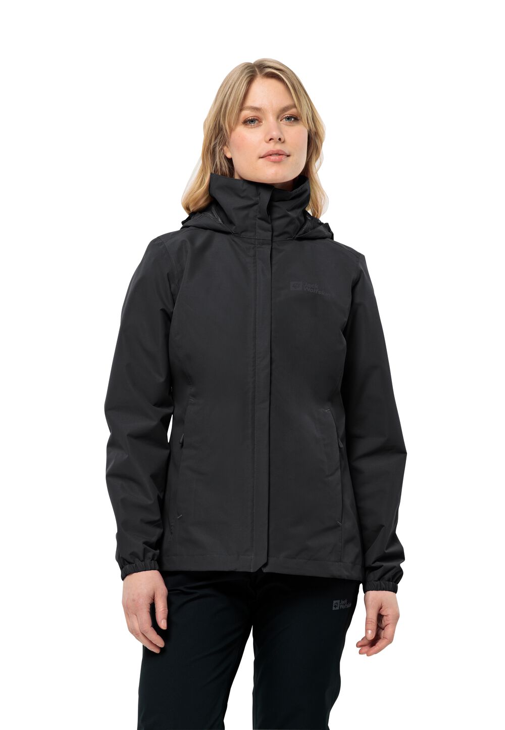 Jack Wolfskin Regenjacke Damen Stormy Point 2L Jacket Women L schwarz black von Jack Wolfskin