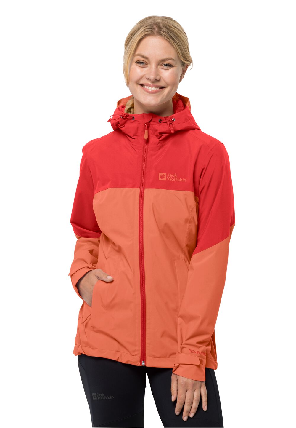 Jack Wolfskin Regenjacke Damen Weiltal 2L Jacket Women M guave guave von Jack Wolfskin