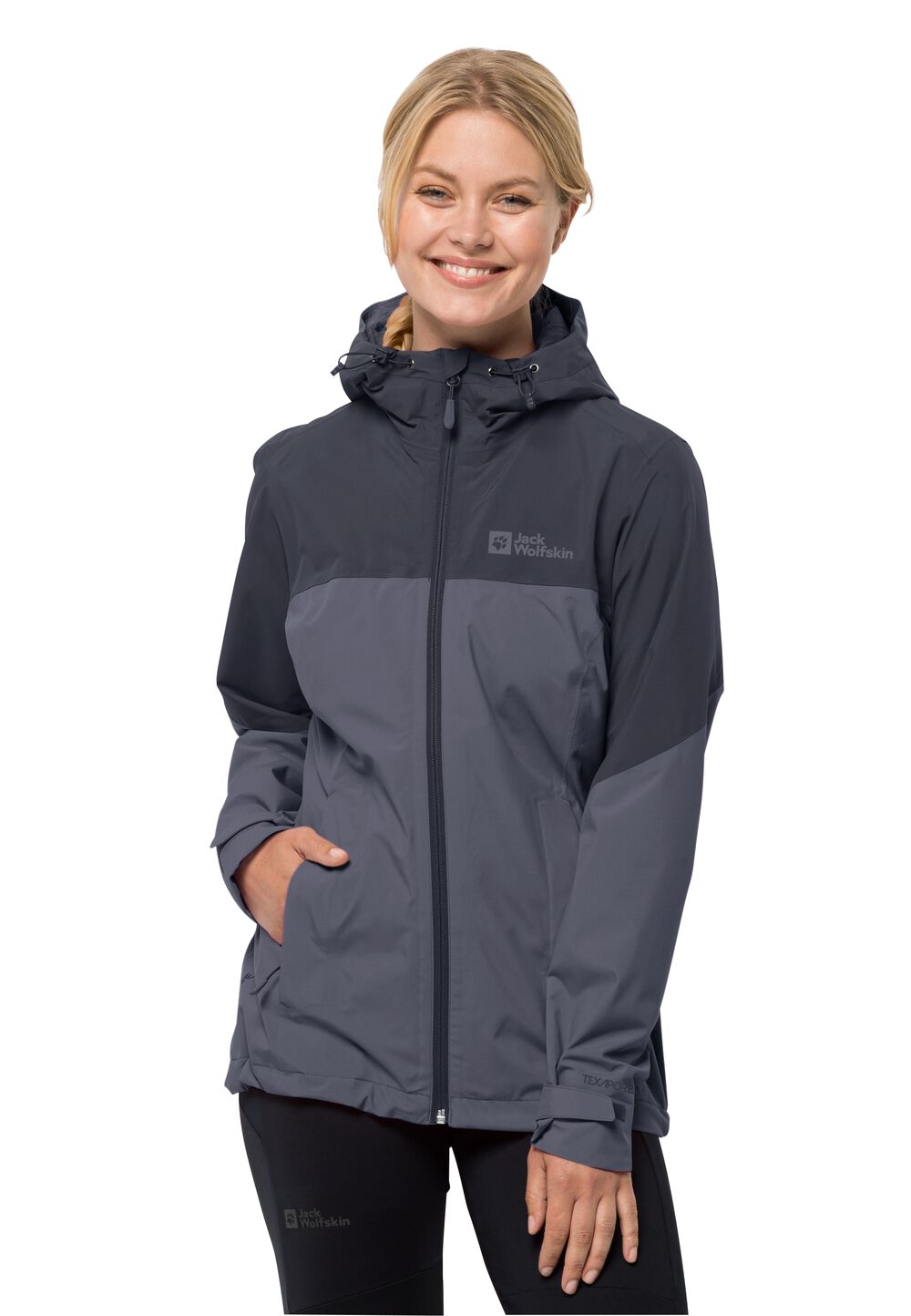 Jack Wolfskin Regenjacke Damen Weiltal 2L Jacket Women XS dolphin dolphin von Jack Wolfskin