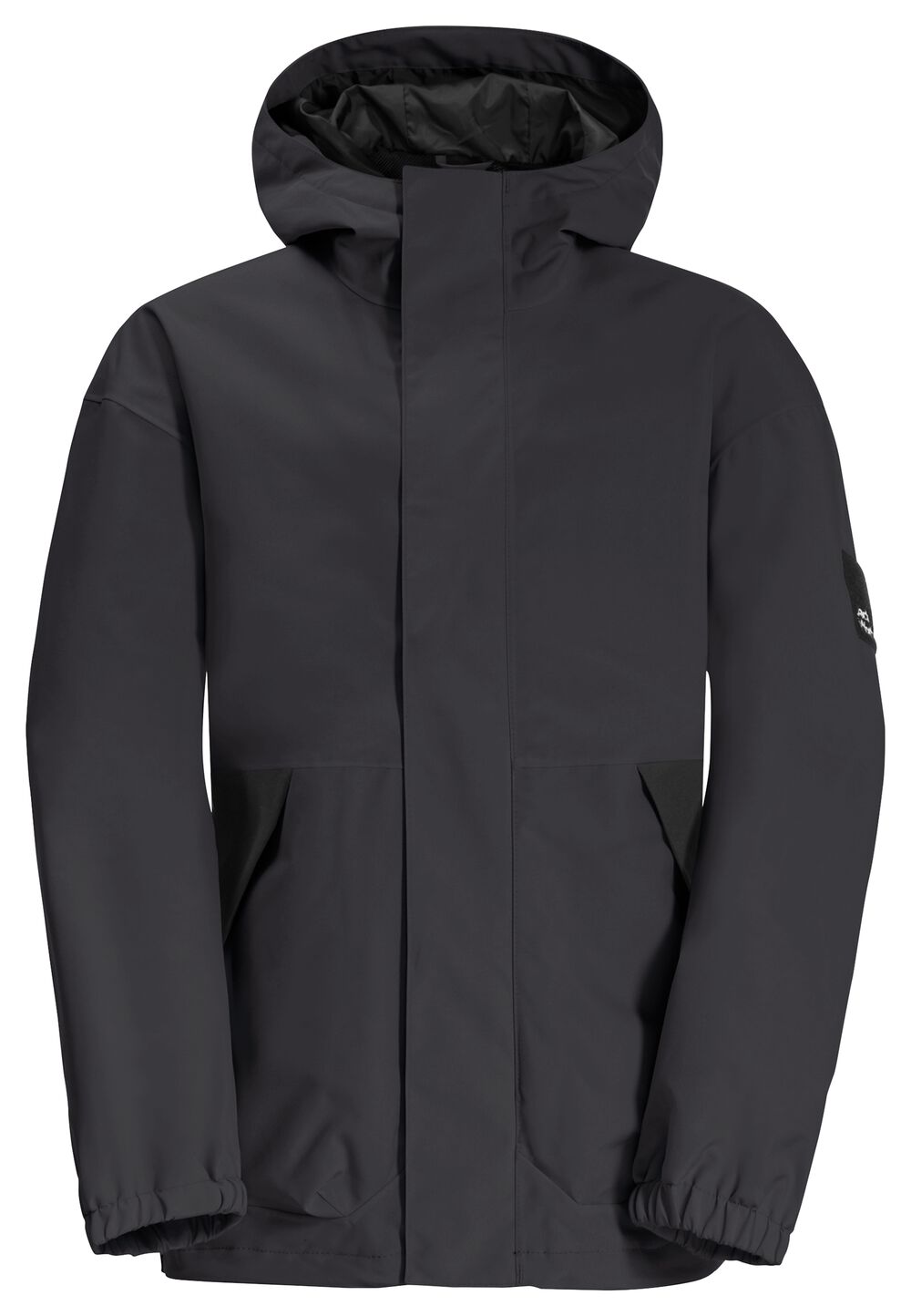 Jack Wolfskin Regenjacke Teenager Teen 2L Jacket Youth 128 granite black granite black von Jack Wolfskin